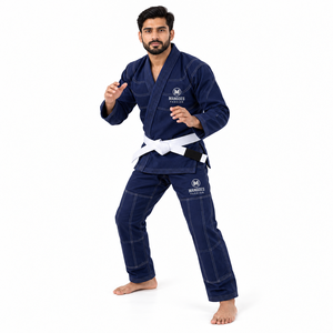 Kimono Ligero de Jiu Jitsu Brasileño 100% Algodón, Uniforme Unisex Profesional para BJJ, Antibacterial, con Logotipo Personalizado para Entrenamiento - Product Image 4