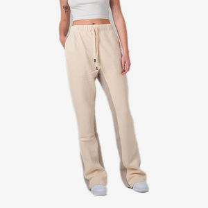 Nouveau pantalon de jogging pour femme, taille haute, coupe ample, jambe large, avec détails de coutures, cordon de serrage, en molleton bouclette doux - Product Image 6