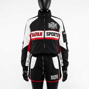 Chaqueta Cortavientos Premium de Poliéster Taslon de 120 GSM para Mujer, Diseño Color Block, con Logotipo Personalizado - Product Image 4