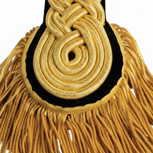 Hombreras Negras y Doradas, Hechas en Hilo Metálico Dorado, Productos al Mejor Precio - Product Image 3