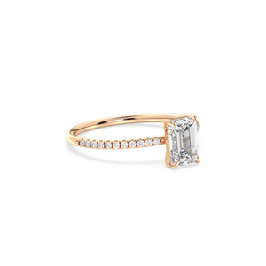 Bague de fiançailles en or massif 14 carats, diamant de laboratoire certifié REYES IGI CVD HPHT, cadeau de mariage, bijoux fins pour femmes. - Product Image 3