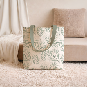 Cotton Tote <b>Bag</b> Reusable Grocery Shopping <b>Bag</b> with <b>Long</b> Handles, Cloth <b>Bag</b> for Travel & Daily Use - Product Image 3