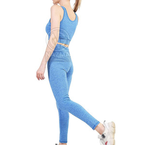 Conjunto de Yoga sin Costuras para Mujer, Transpirable, con Logotipo Frontal, de Alta Calidad, 2 Piezas, Gran Venta - Product Image 5