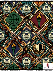Custom African Wax Print Fabric Manufacturer School Anniversary Convention Uniform Celebration Fundraising Textile OEM ODM - Product Image 2