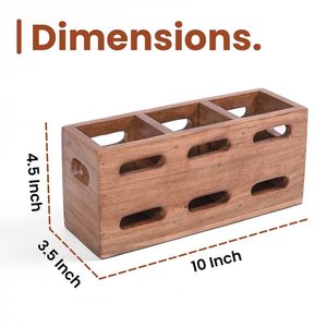 Premium Wooden Spoon <b>Holder</b> For Kitchen Utensils <b>Holder</b> For Dining Table <b>Pen</b> <b>Holder</b> For Office Desk <b>Desktop</b> Storage Organizer - Product Image 6