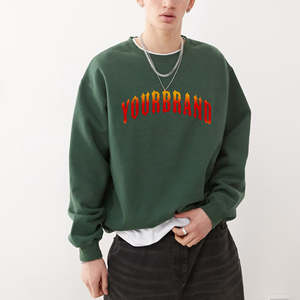 Sweat à capuche épais en coton 100% pour homme, personnalisé avec broderie, uni, teint, pour l'hiver - Product Image 5