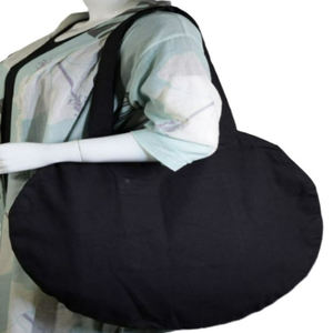 Grand sac fourre-tout en toile de coton calicot 100 % biologique pour femmes, avec logo personnalisé imprimé, en tissu recyclé, idéal pour les courses, les cadeaux ou la plage - Product Image 6