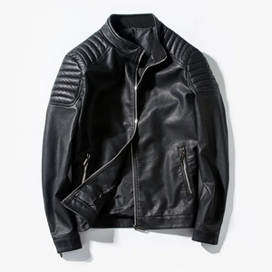 Custom <b>Men's</b> <b>Leather</b> <b>Jacket</b> Embroidered Windproof Streetwear Wholesale Supplier - Product Image 1
