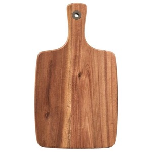 Planche à découper rectangulaire en bois de noyer Natura Design avec poignée, bloc de découpe de cuisine au design minimaliste, couteau à découper - Product Image 2