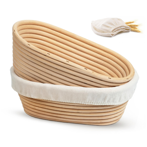 Panier à pain et à pâte en rotin artisanal écologique, résistant au lave-vaisselle et au four – Meilleures ventes - Product Image 5