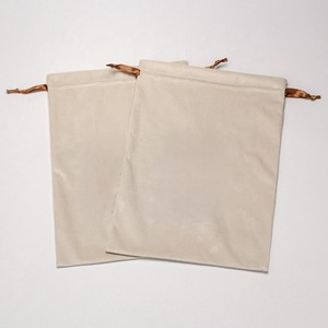 Sacs d'emballage personnalisés en polyester/coton avec cordon de serrage, imprimés numériquement, écologiques, lavables, réutilisables, résistants à l'eau - Product Image 1