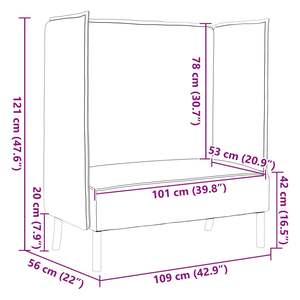 Sofá de Oficina con Respaldo Alto de 101 cm en Tela Gris Oscuro - Product Image 6