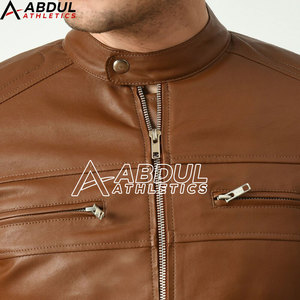 Chaqueta de invierno de cuero con acabado de lujo, material premium, tacto suave, interior cálido, corte ajustado, chaqueta de moda para el invierno. - Product Image 6