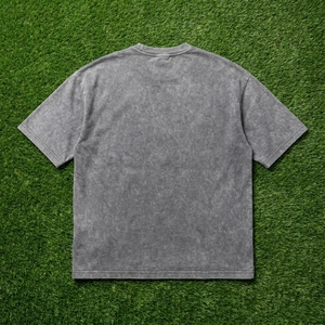 Men's T Shirt Gray Acid Wash Text Graphic Crew Neck Short Sleeve Oversized Fit Casual Streetwear <b>Tshirt</b> Clothes - Product Image 5