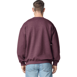 Sudadera de cuello redondo para hombre, color marrón oscuro, de felpa, informal, cálida, mezcla de algodón, lisa, con logotipo personalizado - Product Image 3