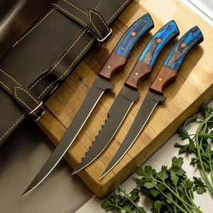 Juego de Cuchillos Profesionales para Filetear Pescado, Hoja Fija de Acero Inoxidable, Funda de Cuero, Ecológicos, Personalizados - Product Image 5