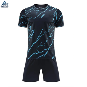 Ropa Deportiva Transpirable para Partidos y Entrenamientos de Fútbol, Uniforme de Fútbol de Manga Corta con Cuello Redondo y Color Sólido para Adultos - Product Image 1