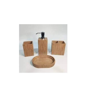 Ensemble de salle de bain en bois de qualité supérieure, cadeau, ensemble d'accessoires de salle de bain en bois vert, taille personnalisée, prix avantageux - Product Image 1