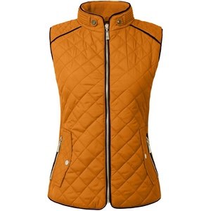 Chaleco Acolchado de Punto con Capucha para Mujer al por Mayor, Cierre de Cremallera, Impermeable, Transpirable, Exterior de Poliéster/Nylon, Personalizable - Product Image 1