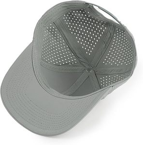 Casquette Snapback Grise à 6 Panneaux en Maille Respirante Ajustable Unisexe pour Activités de Plein Air Printemps-Été Adulte - Product Image 4