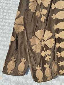 Handmade Suzani Embroidered Cotton Quilted Jacket Vintage Bohemian <b>Winter</b> Outerwear - Product Image 5