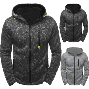Men's Premium Full <b>Zip</b> <b>Hooded</b> Sweatshirt with Soft Fleece Interior Comfortable Casual Everyday Wear Full Front Zipper - Product Image 6