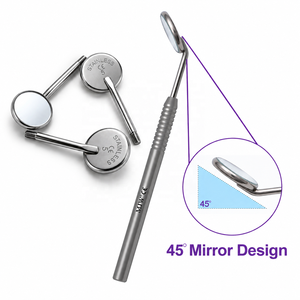 Espejo Bucal Dental de Acero Inoxidable MJW con 3 Cabezas Adicionales — 45 °   Instrumento de Diagnóstico para Examen Intraoral Angulado - Product Image 4