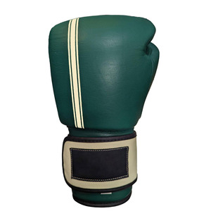 Hot Selling Unisex Leather Professional Boxing Gloves High Density <b>Foam</b> Shock Absorbing Moisture Wicking Full Finger Hook Loop - Product Image 3