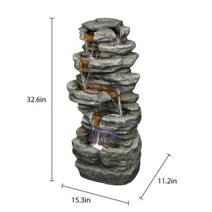 Fontana a Cascata con Luci LED da 83 cm - Product Image 2
