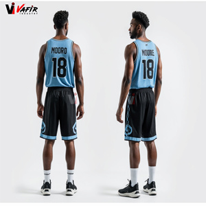 Uniformes de Baloncesto al por Mayor, Ligeros, Elásticos, Transpirables, de Poliéster, Técnica de Sublimación, Marca Vafir - Product Image 1