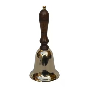 Campana de mesa con mango de metal de acabado antiguo para servicio de invitados en hoteles, recepciones y restaurantes. - Product Image 2