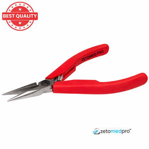 Pince à bec effilé Snipe, manche synthétique, mâchoires lisses, acier inoxydable de haute qualité, outil de fabrication de bijoux, 5,20 pouces, marque ZETOMED PRO, DIY - Product Image 2