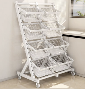 Estante de Cocina Moderno de 5 Niveles, Metálico, con Ruedas, Organizador de Almacenamiento para Palillos/Cucharas - Product Image 3