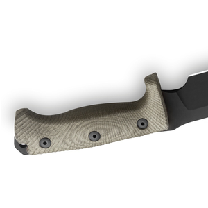 Cuchillos de Caza con Mango Texturizado Gris Claro, Hoja Fija con Recubrimiento Negro y Funda Protectora Negra para Campismo al Aire Libre - Product Image 4