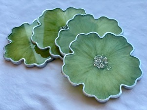 Stylish Trending Eco-Friendly Resin <b>Coaster</b> Set <b>Gold</b> Foil Handmade Fruit Fairy Designs Food Home Decor Gift - Product Image 6