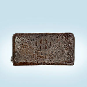 Embrague de mujer de cuero genuino de alta calidad OEM/ODM compatible con Color marrón tamaño al por mayor de señora de moda 19x10cm - Product Image 4