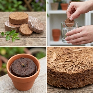 Engrais nutritif en fibre de coco biologique, bloc biodégradable écologique pour la plantation de fleurs et de légumes, fabriqué en Inde - Product Image 4