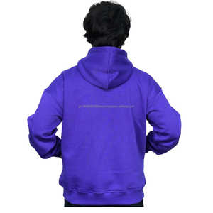 Sudadera con Capucha de Algodón Americano Color Morado Oscuro para Hombre, Sin Impuestos de Importación, Felpa Suave, Personalizable, Estilo Urbano Informal - Product Image 5