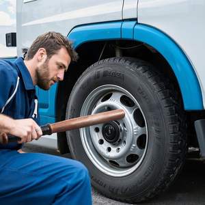 Varilla de inspección de neumáticos de madera dura de 18 pulgadas de alta resistencia para camiones, autocaravanas y remolques con agarre ergonómico para una fácil inspección. - Product Image 6