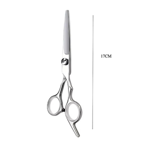 Tijeras de Peluquería de Acero Inoxidable, Afiladas y que No se Atascan, Tijeras Planas de 17 cm, Tijeras Manuales Profesionales para Cortar el Cabello - Product Image 1