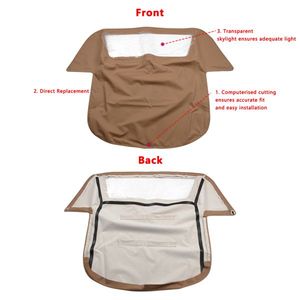 Capote souple convertible couleur tan avec fenêtre en plastique, toits ouvrants en vinyle et pièces détachées pour Chevrolet Corvette 1986-1993 - Product Image 1