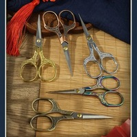 1 pièce Ciseaux à lames droites en acier inoxydable, nouveau design, pour la couture, la découpe de tissus, la broderie, les travaux du tailleur, outils à fil, lame à pointe arrondie