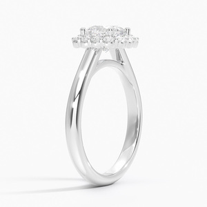 BOJ <b>Ring</b> 0111 Cushion Cut 925 <b>Silver</b> Lotus Flower Prong Setting <b>Solitaire</b> Diamond <b>Ring</b> 2ct D Color VVS1 Moissanite GRA Certified - Product Image 2