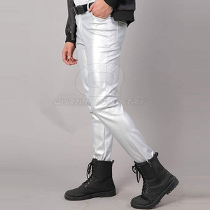 Soft Lightweight <b>Men</b> <b>Leather</b> <b>Pants</b> Modern Athletic Fit High Comfort Level Great Breathability Flexible Build Casual Fashion High - Product Image 3