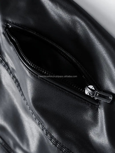 Chaqueta de piel auténtica personalizada con cremallera para hombre, chaqueta de piel auténtica de buena calidad a precios al por mayor, chaqueta de piel de color personalizada para hombre - Product Image 2