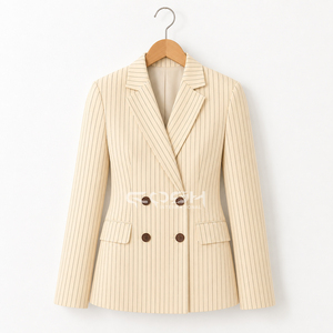 Blazer Formal de Doble Botonadura para Mujer, Marca Cosh International Greek Apparel, Color Sólido, Sin Tejido, con Botones, para la Hermandad Delta Sigma - Product Image 1