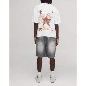 Shorts en jean pour hommes, en coton, respirants, style streetwear, nouveaux shorts en denim - Product Image 3