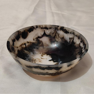 Bol en résine époxy artisanal, pièce d'art décorative unique pour la maison, le bureau ou les cadeaux, design inspiré de l'océan, bol en acrylique - Product Image 1