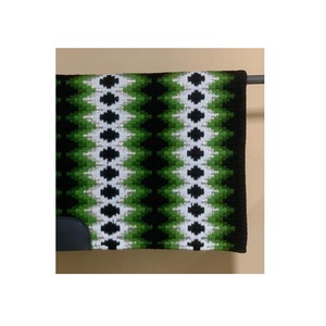 Manta de Montar Western Negra, Verde y Blanca con Patrón Navajo, Tejida a Mano, Contorneada, para Equitación, Accesorios Western - Product Image 3