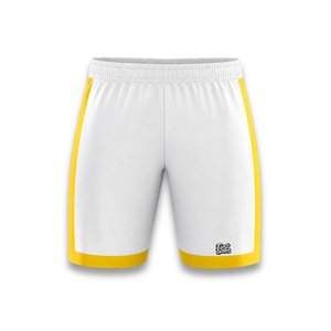 Conjunto de Uniforme de Fútbol Personalizado para Hombre, Blanco y Amarillo, con Diseño Geométrico, Cuello en V, Manga Corta, Transpirable, de Poliéster, Ajuste Atlético - Product Image 5
